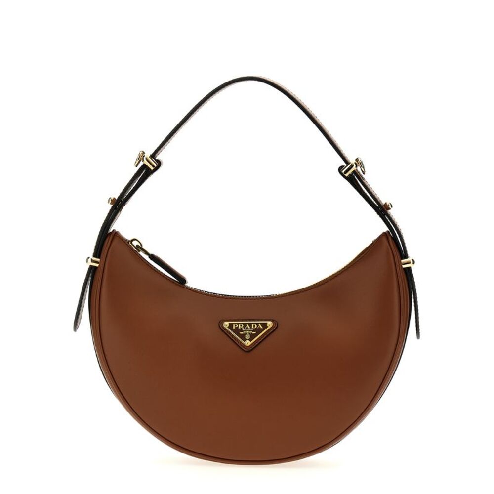 Prada Brown Calfskin Shoulder Women's Bag